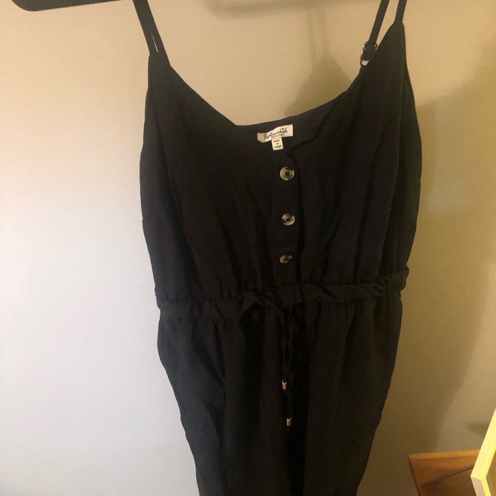 Splendid Black Midi Jumpsuit with Timeless Elegance